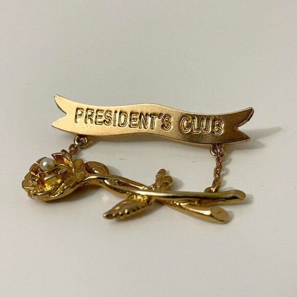 Vintage 1986 1987 Avon Presidents Club Bar Brooch Pin - Picture 13 of 13